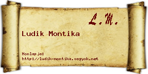 Ludik Montika névjegykártya